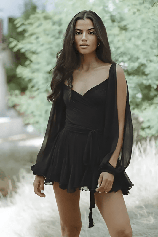 V-Neck Mini Dress | Atherea - Atherea